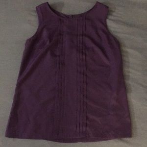 sleeveless, dress top-purple.  EUC